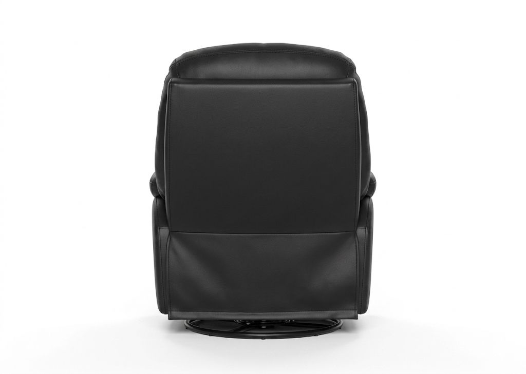 Style – Wave | Manual 3R (Rocker + Revolving + Recliner) in Sleek Black Leatherette
