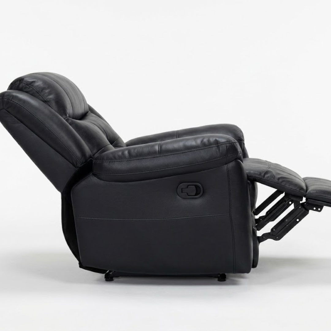 Zeal | Premium Power Recliner in Half Leather - Midnight Blue