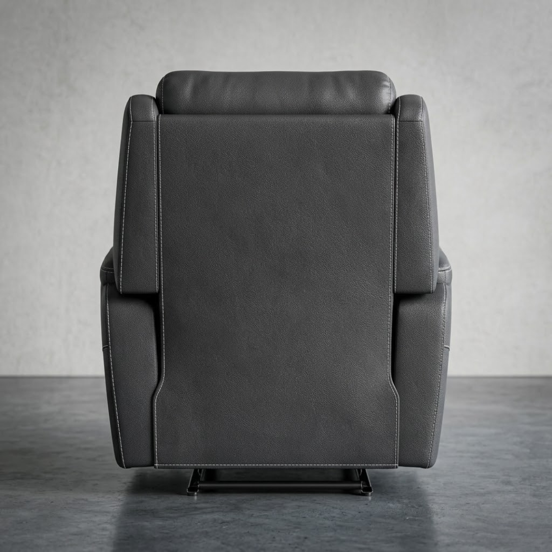 Bello | Contemporary Manual Recliner in Soft Charcoal Fabric
