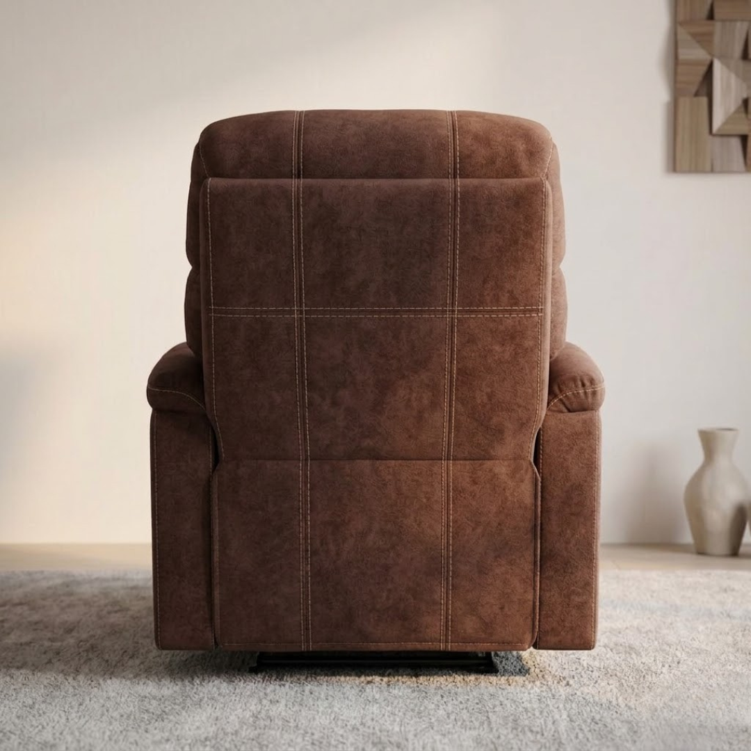 Comfy | Premium Manual Recliner in Deep Mocha Leatherette