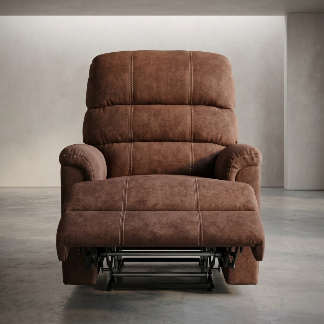 Comfy | Premium Manual Recliner in Deep Mocha Leatherette