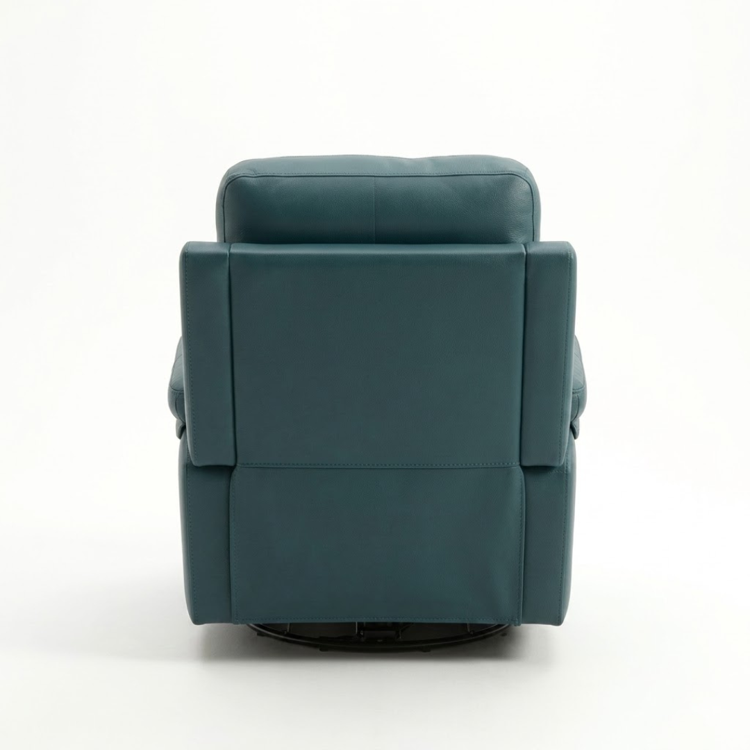 Lazino | Premium Manual Recliner in Deep Teal Leatherette