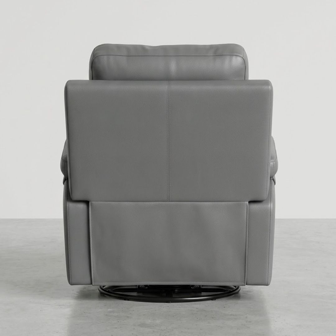 Premium Manual Recliner in Slate Grey Leatherette
