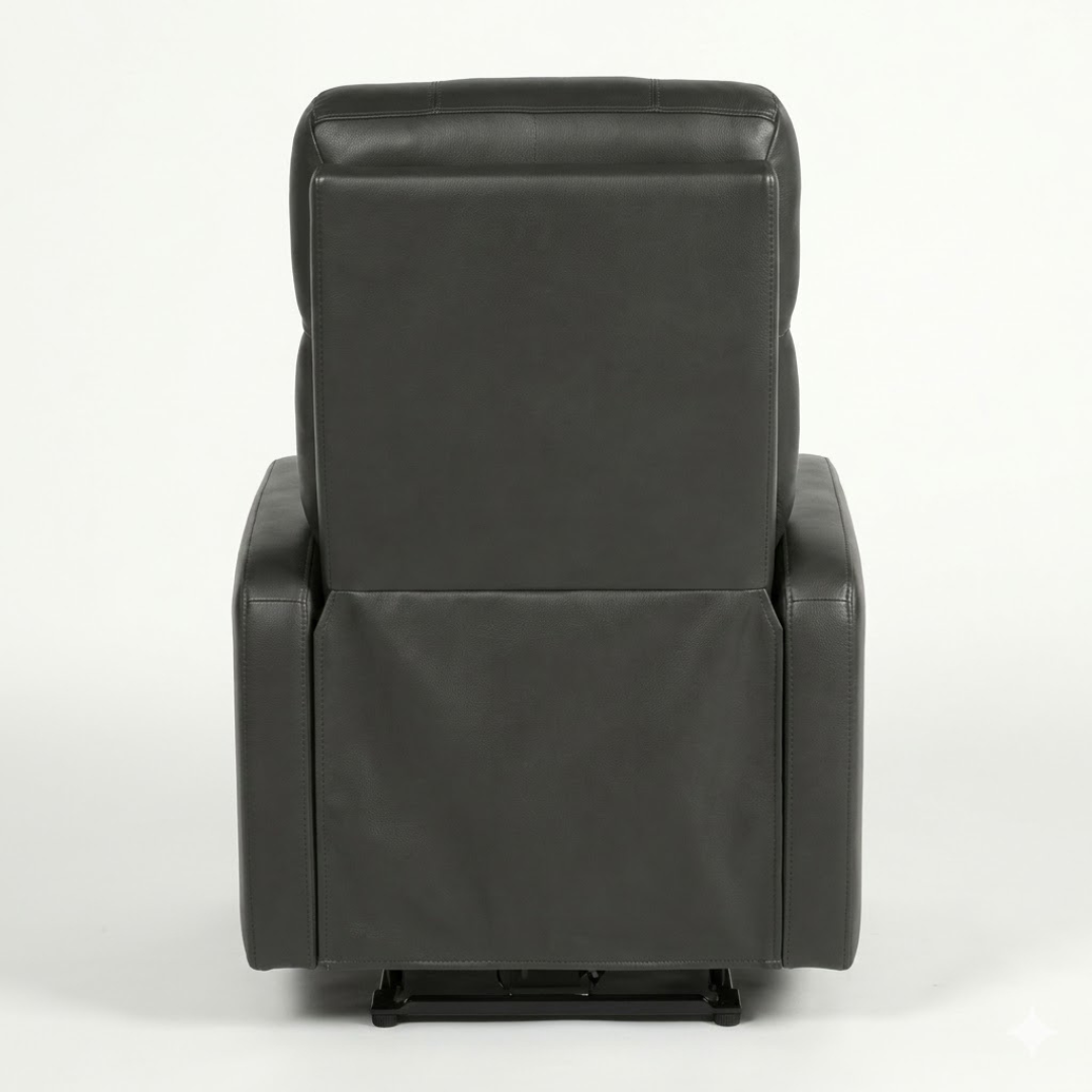 Premium Manual Recliner in Sleek Black Leatherette