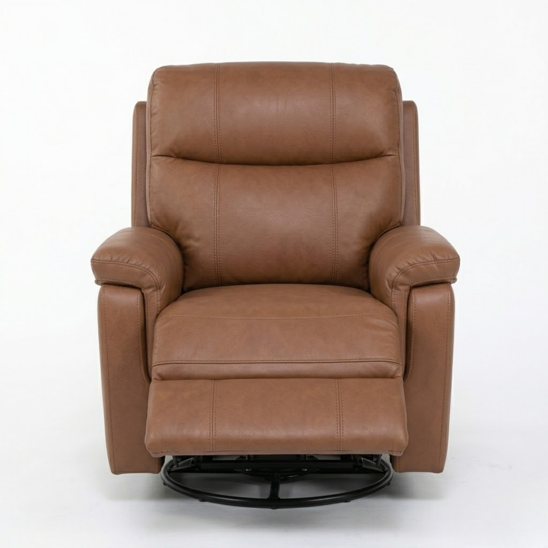 Recliners India Style – Aversa Manual Recliner | Premium Brown PVC Leatherette