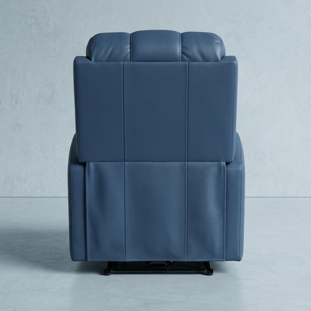 Recliners India Style – R3 Manual Push Back Recliner | Midnight Blue Leatherette