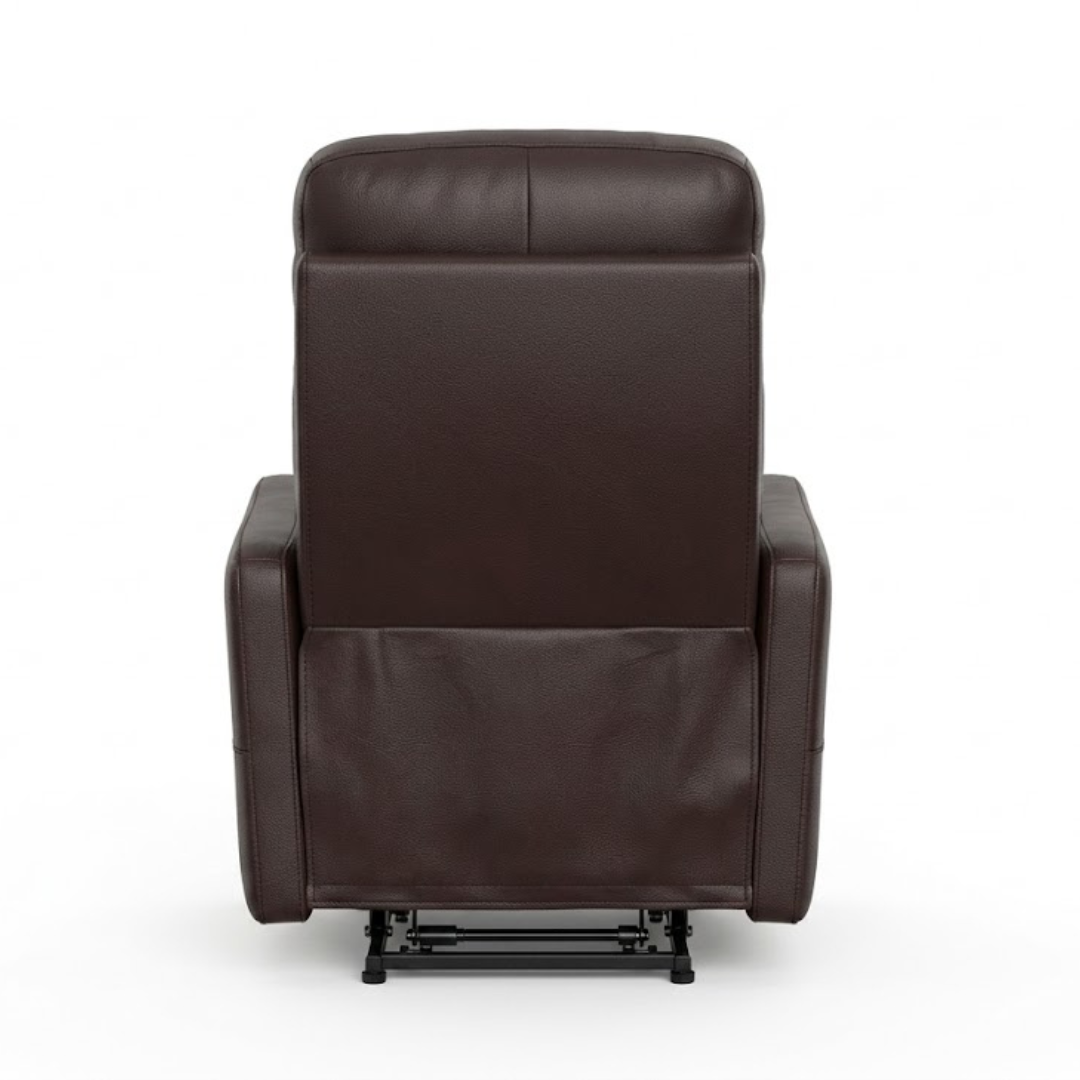 Sleek | Modern Manual Recliner in Espresso Leatherette