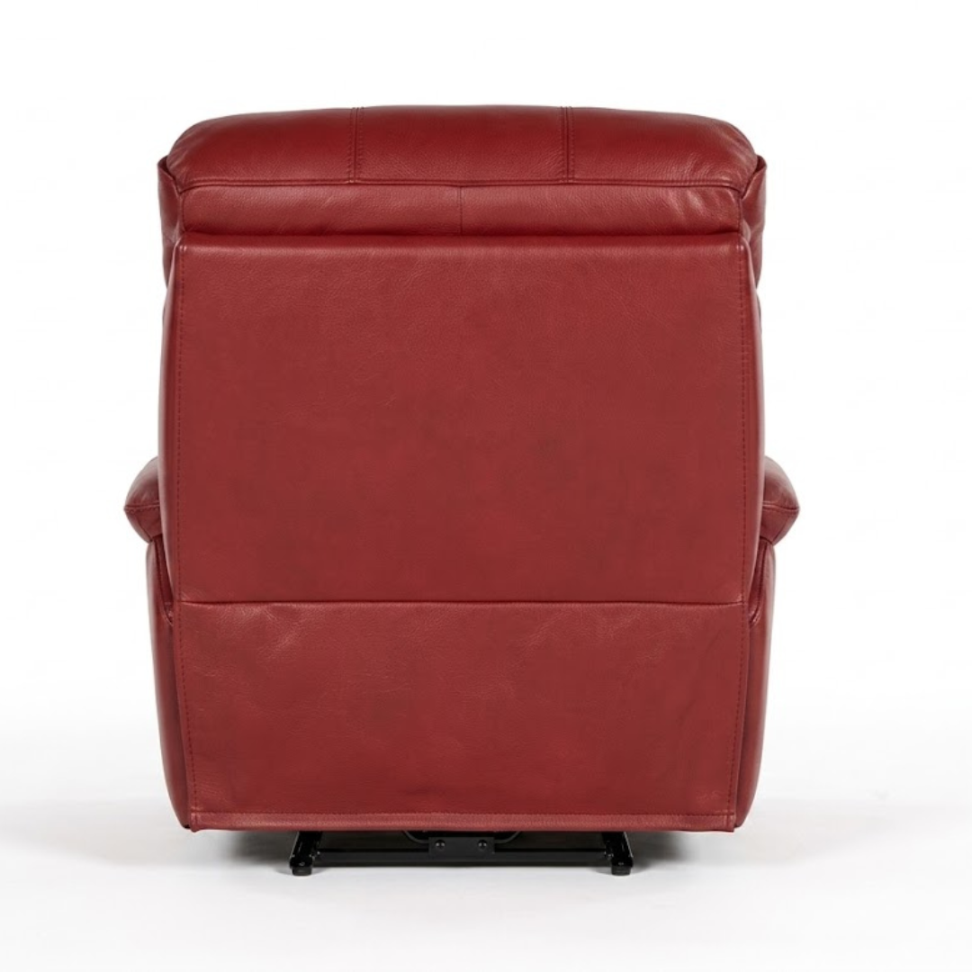 Style – 208 | Luxury Manual Recliner in Vibrant Crimson Leatherette