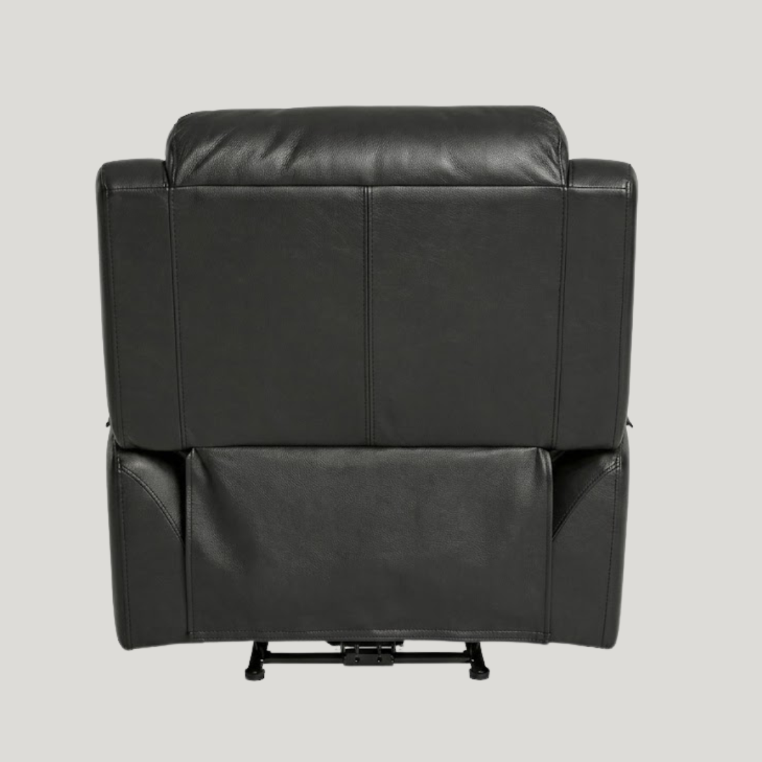 Style – Cheer | Manual 2R (Rocker + Recliner) in Midnight Black Leatherette