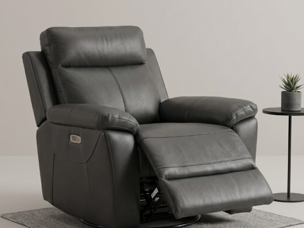 Bello | Contemporary Manual Recliner in Soft Charcoal Fabric