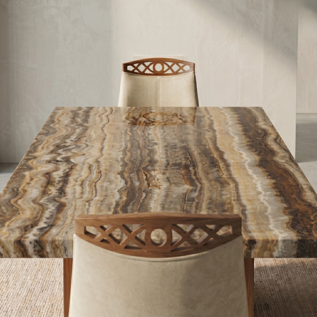 Terra Onyx 6-Seater Dining Table & Chair Set