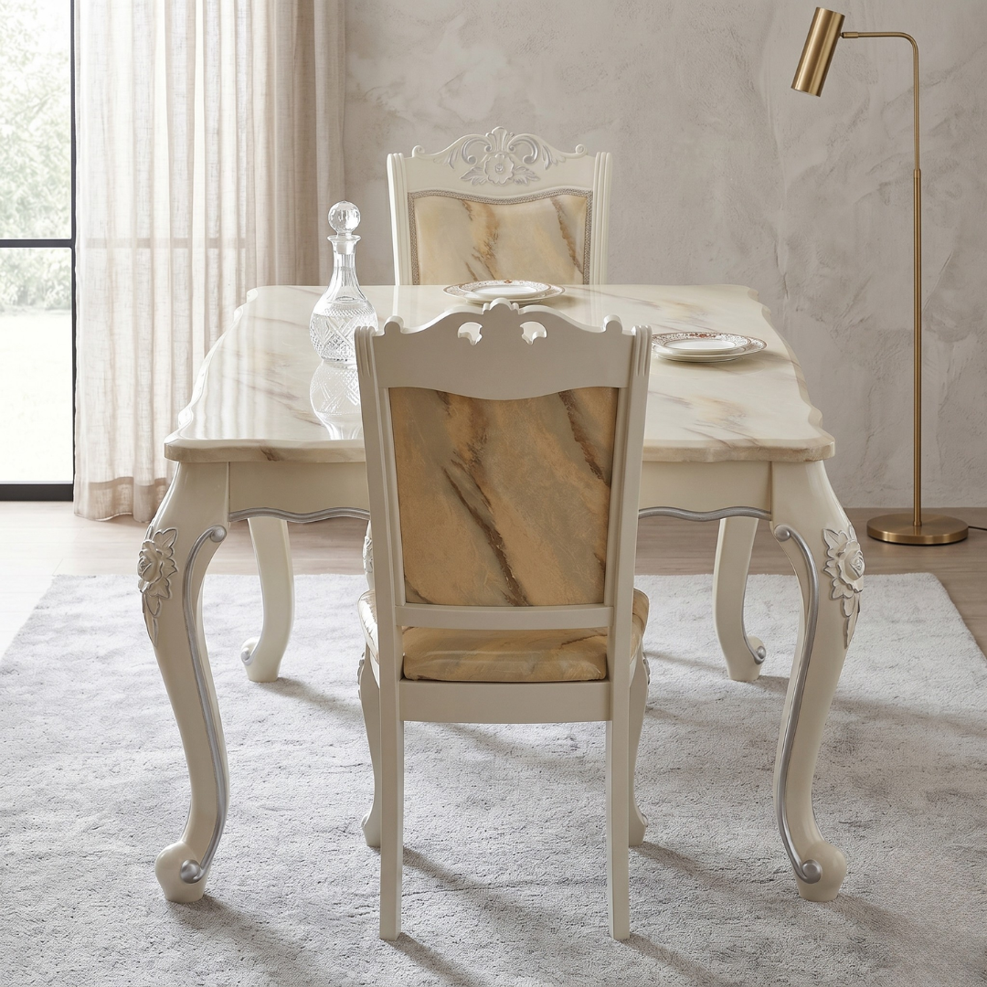 Versailles French Baroque 6 Seater Dining Table & Chair Set