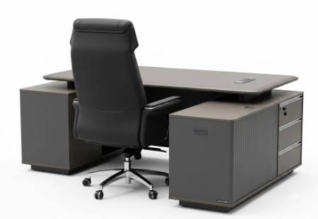 Apex Luxury L-Shape Executive Office Desk with LED Accent