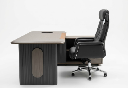 Apex Luxury L-Shape Executive Office Desk with LED Accent